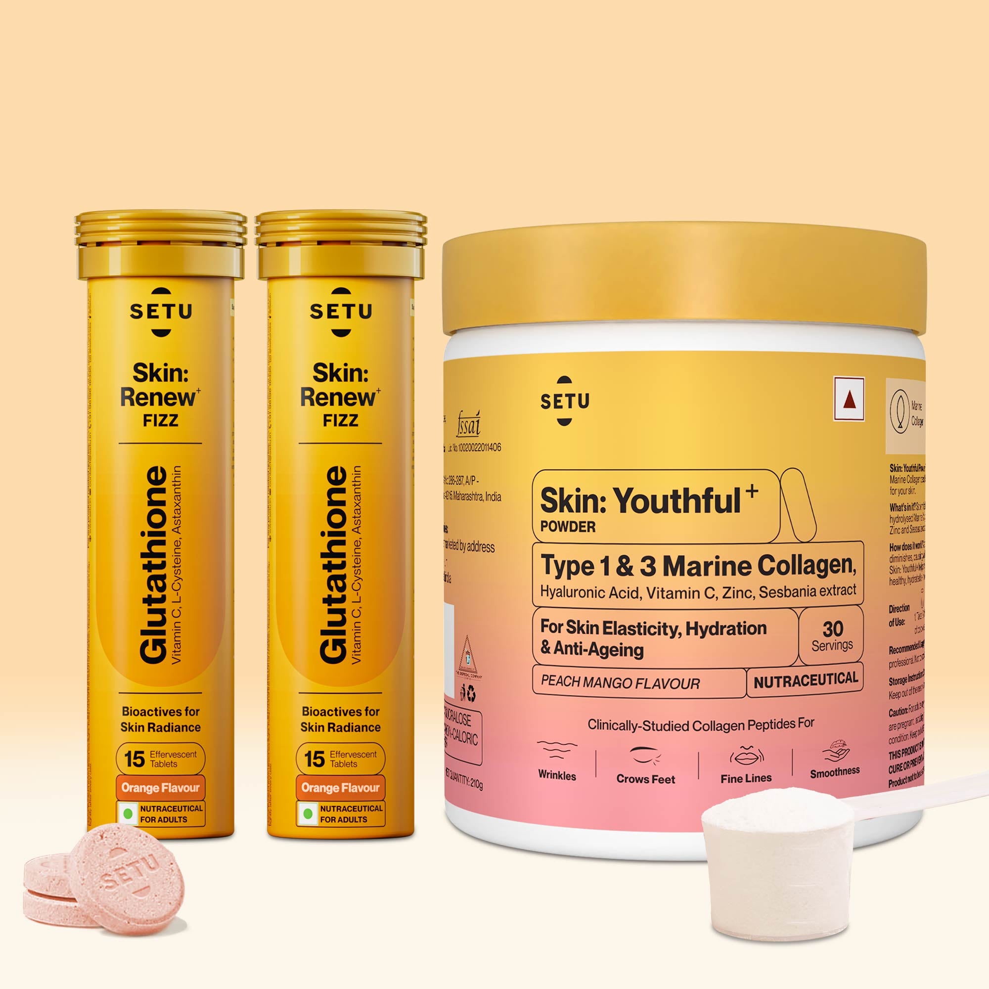 Marine Collagen and Glutathione Supplement Combo - Radiant Skin Combo