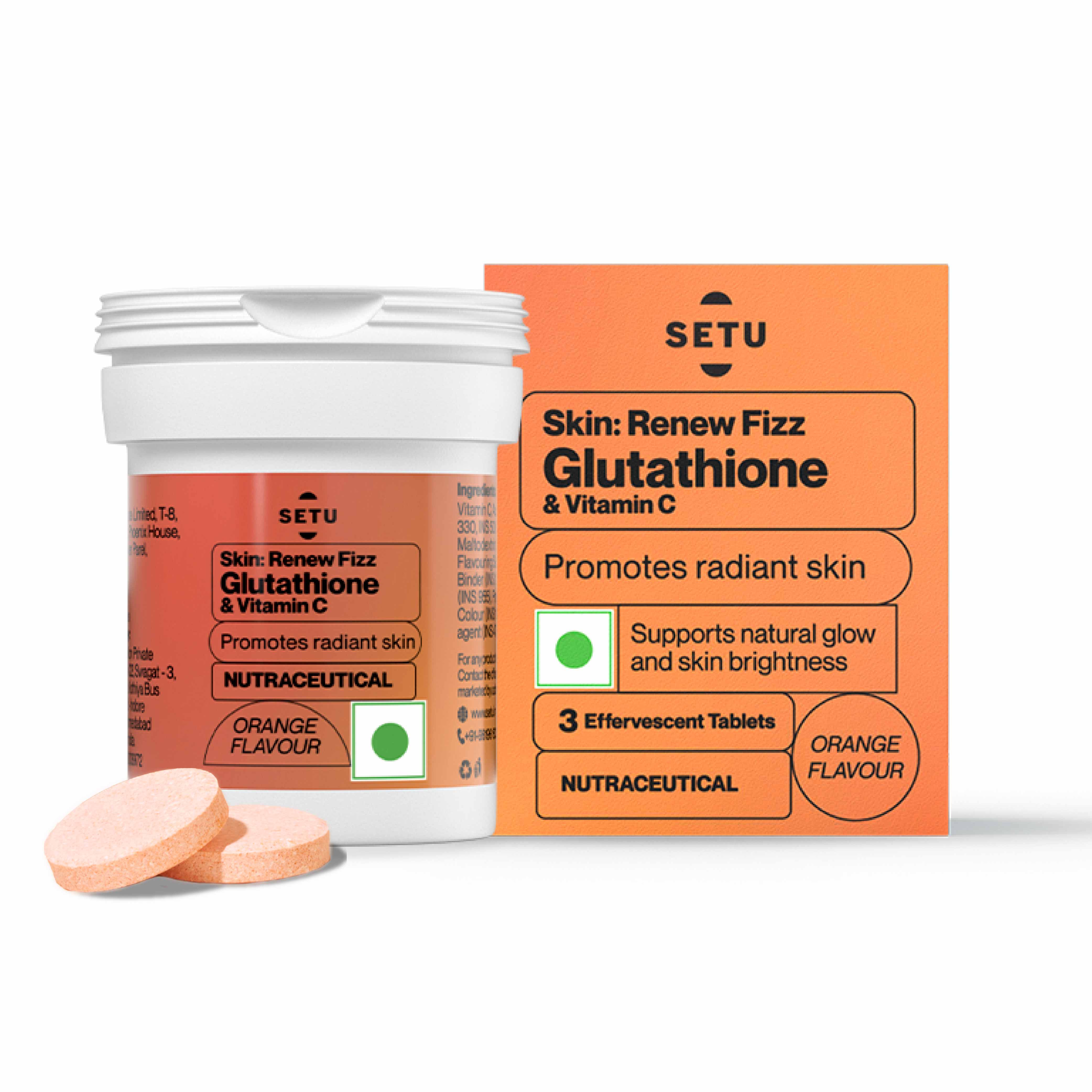 Setu Skin Renew Tablets with Glutathione & Vitamin C Setu.in Setu