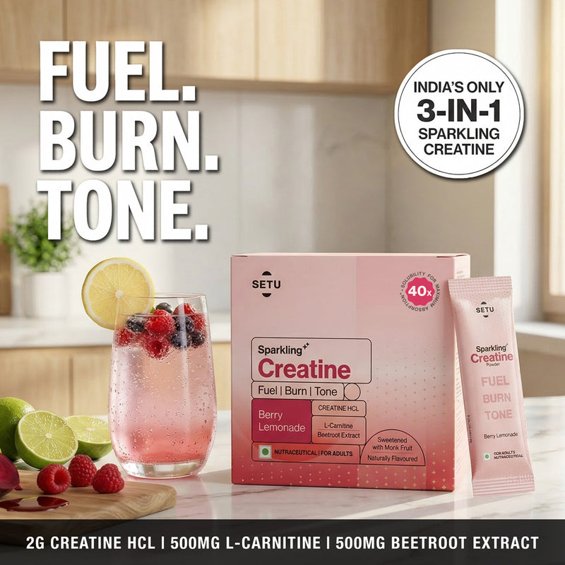 Sparkling Creatine (Berry Lemonade) - Fuel, Burn, Tone