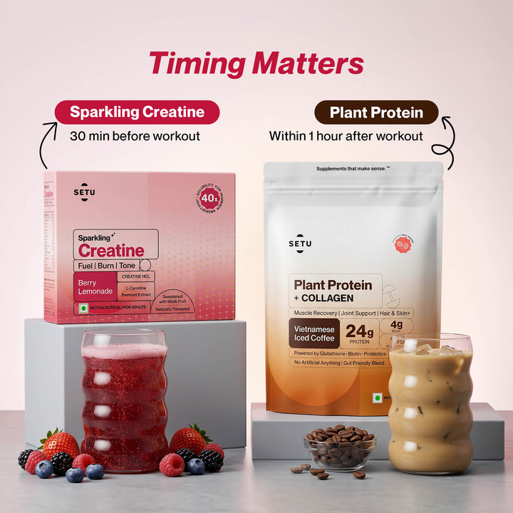 Plant Protein + Veg Collagen × Sparkling Creatine