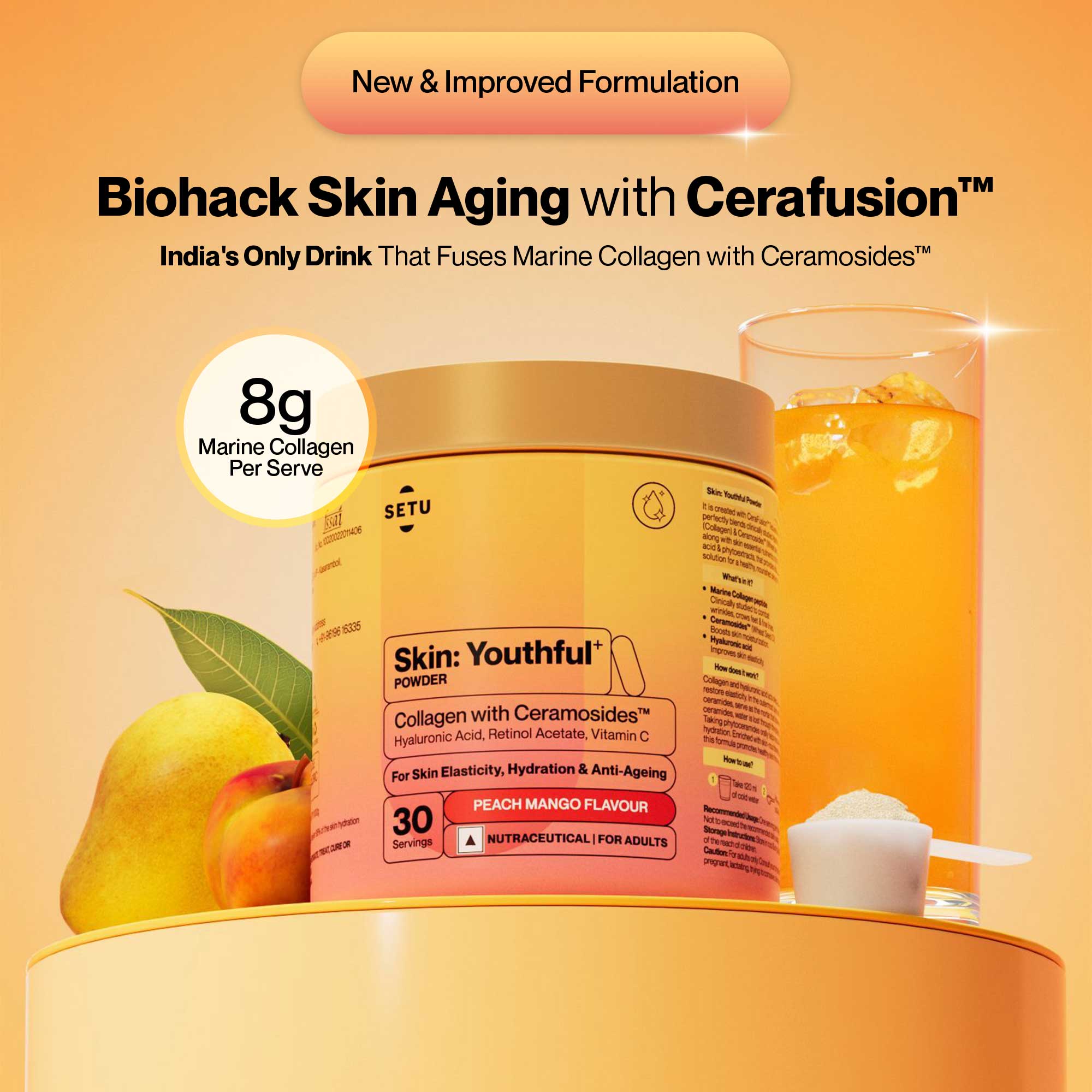 Skin: Youthful with Marine Collagen & Ceramosides™