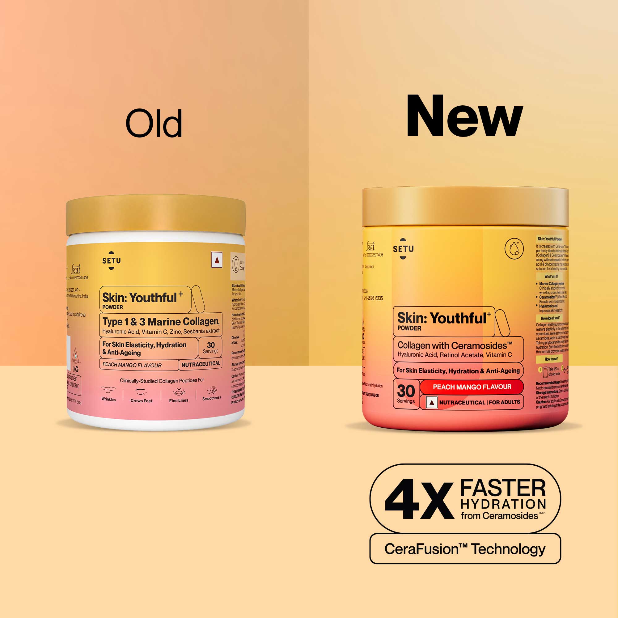 Skin Youthful: Marine Collagen with AQUACOL (Delicious Peach Mango