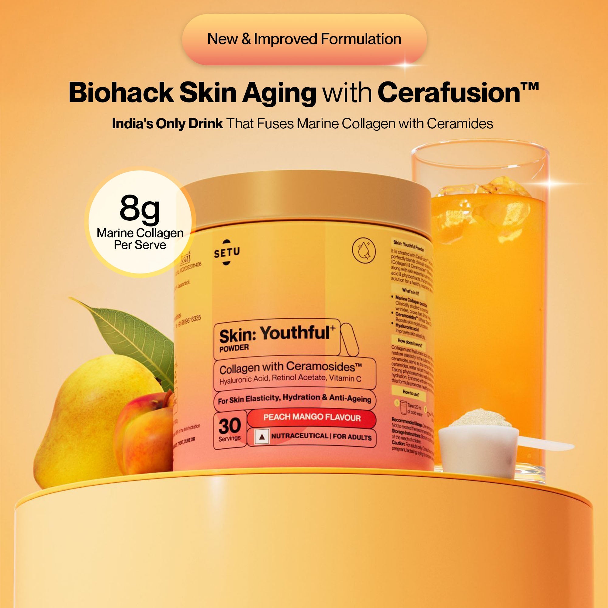 Skin: Youthful with Marine Collagen & Ceramosides™