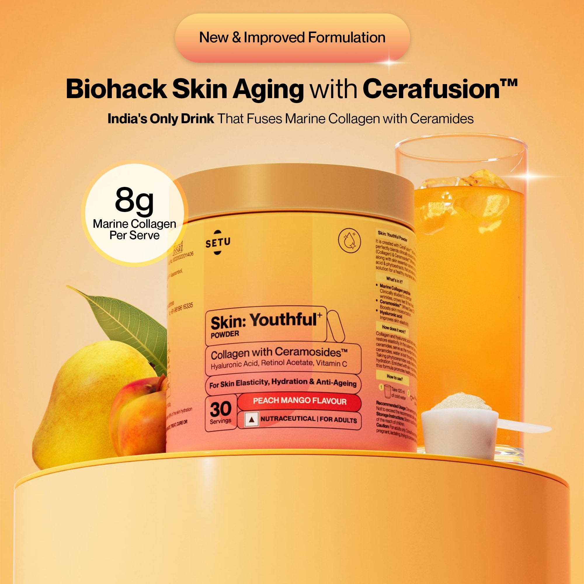 Skin: Youthful with Marine Collagen & Ceramosides™