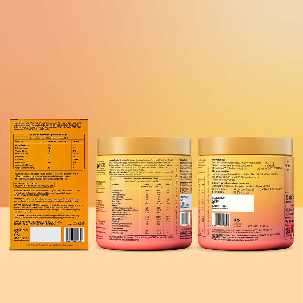 Radiant Skin Glow Combo – Glutathione & Marine Collagen for Bright, Younger-Looking Skin