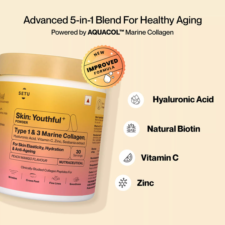 Skin: Youthful - Marine Collagen + Vitamin C - Setu Nutrition