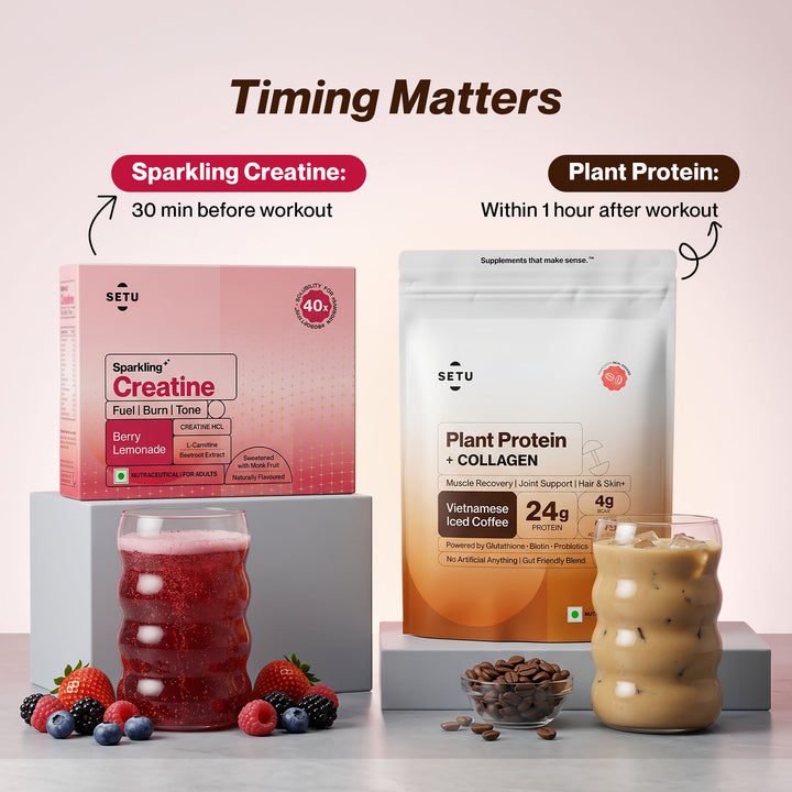 Plant Protein + Veg Collagen × Sparkling Creatine
