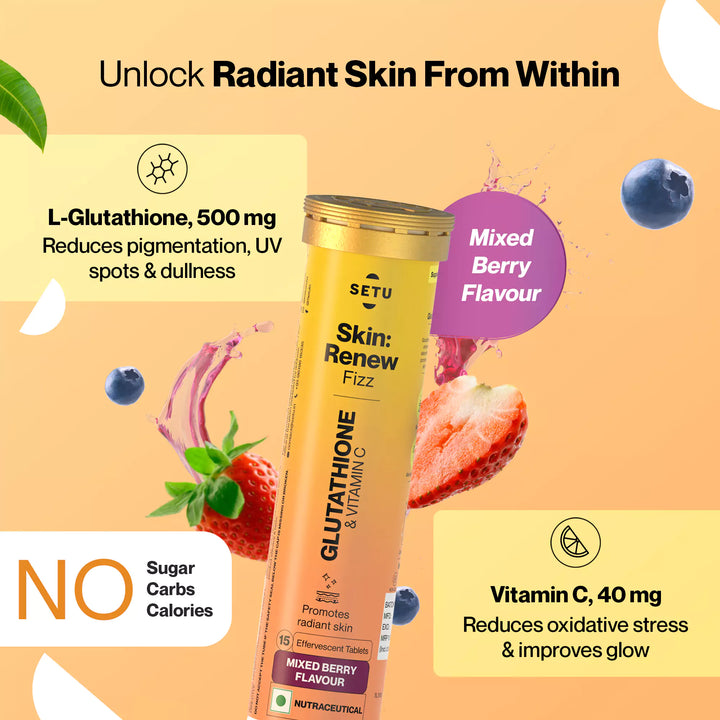 Skin: Renew - Glutathione - Mixed Berry Flavour + Vitamin C